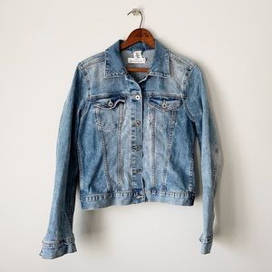 H&M Faded Denim Jean Jacket Size 10